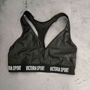 Black VS Sports Bra With Mesh Back Accent